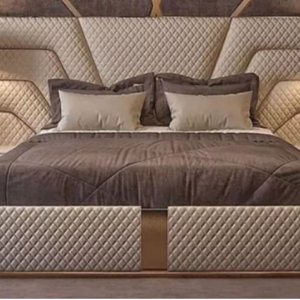 Royal bed set with two bed side